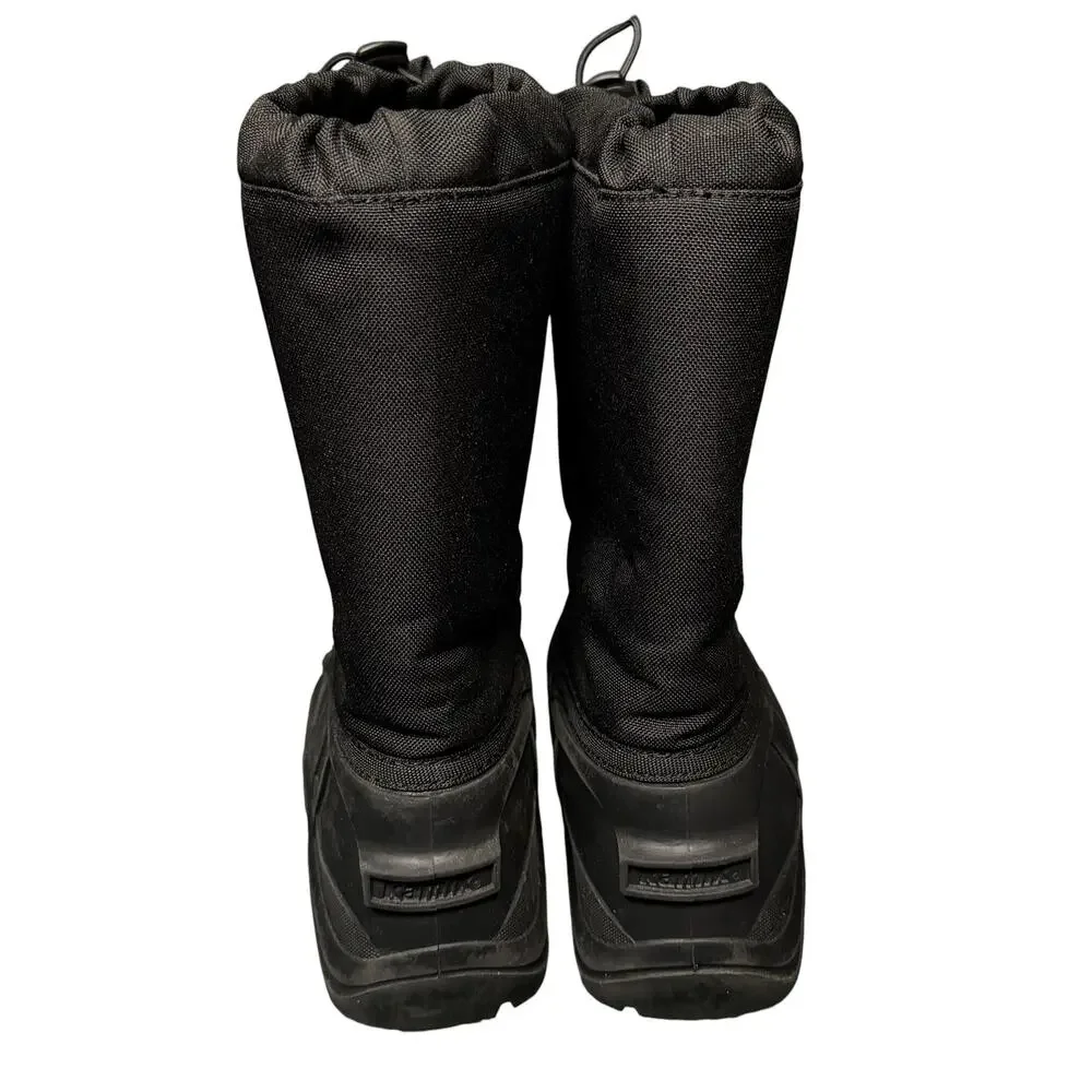 Kamik Kids Winter Snow Boots Black Insulated Waterproof Size 4 Youth Outdoors
